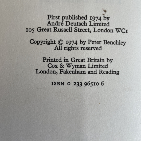 peter benchley jaws first edition2