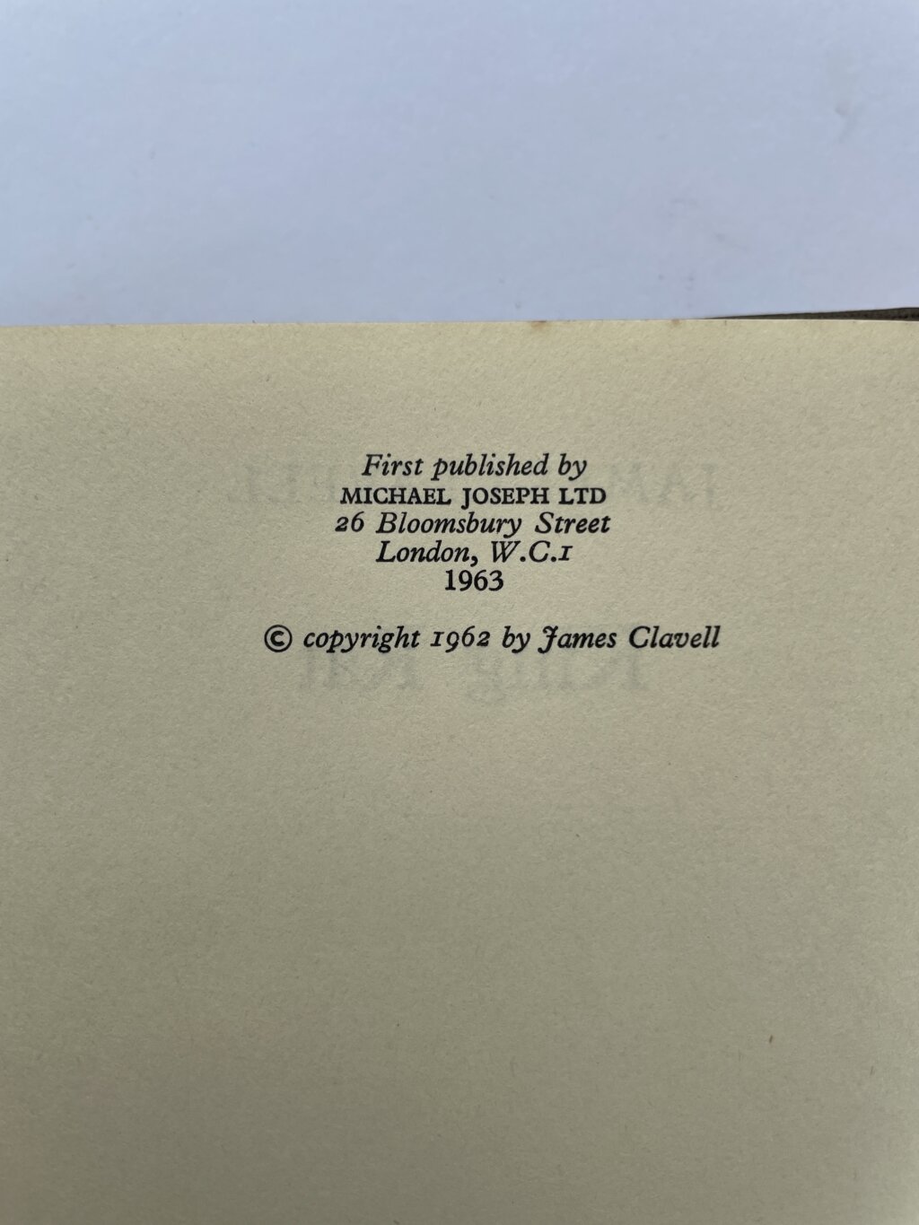 james clavell king rat first edi2