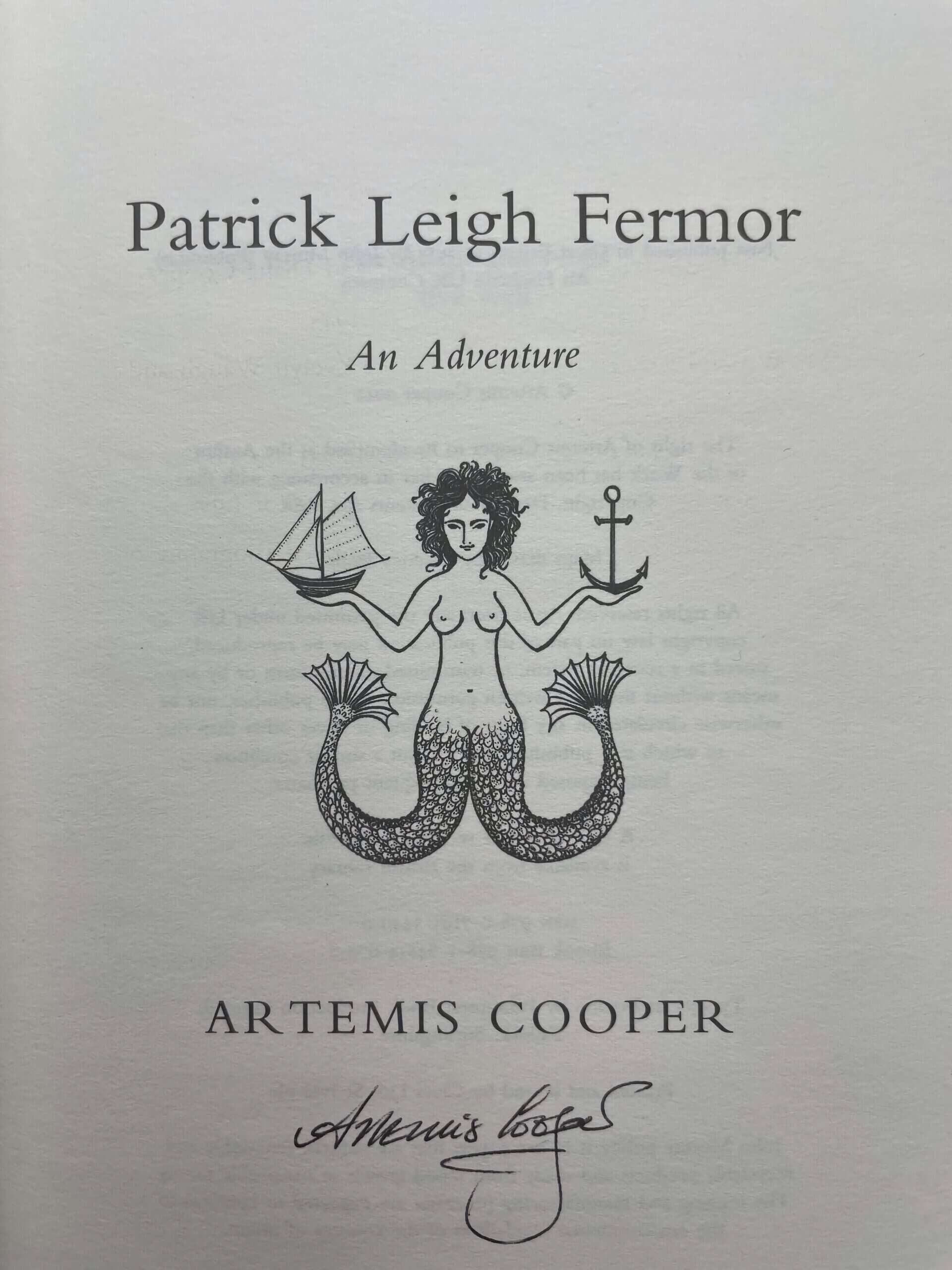 artemis cooper patrick leigh fermor sign first ed5