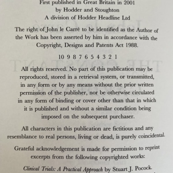 john le carre the constant gardner first edi2