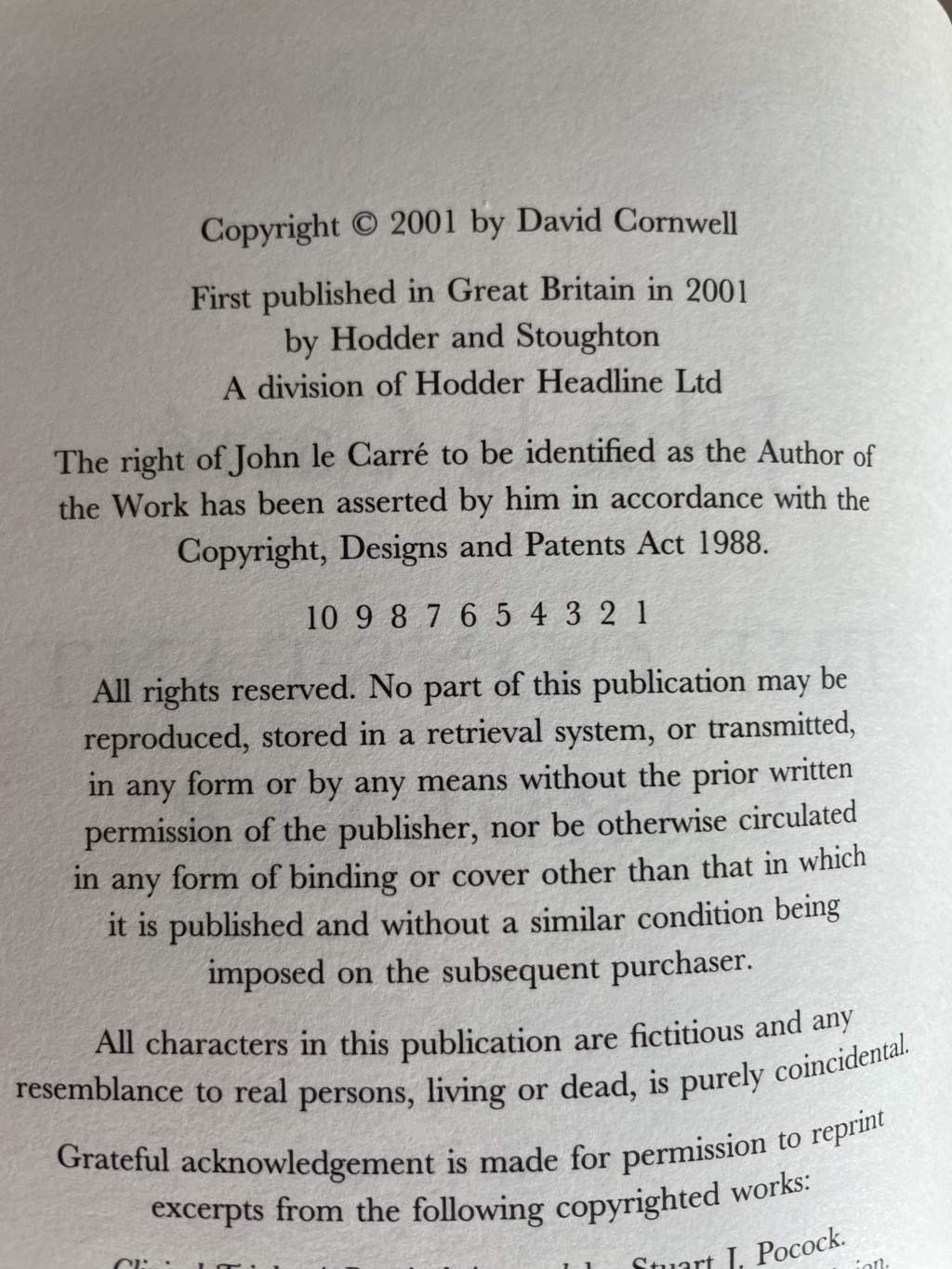 john le carre the constant gardner first edition2