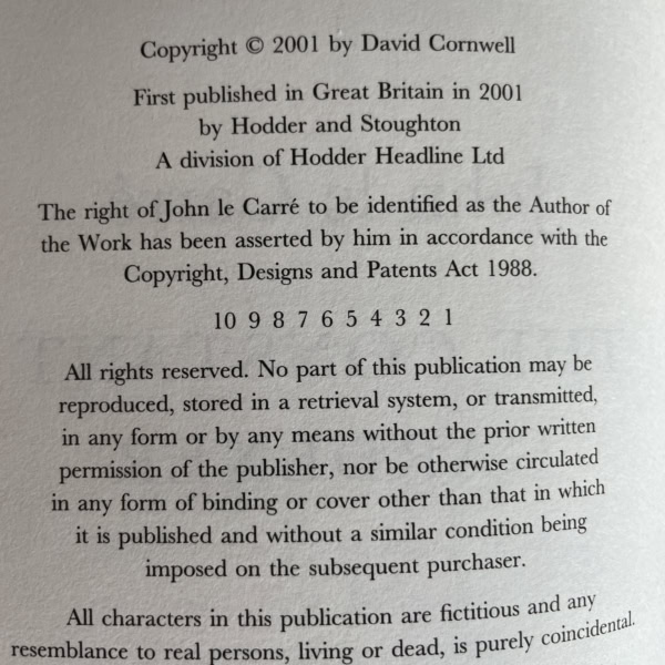 john le carre the constant gardner first edition2