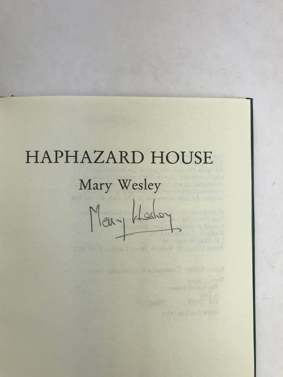 mary wesley haphazard house signed first ed2