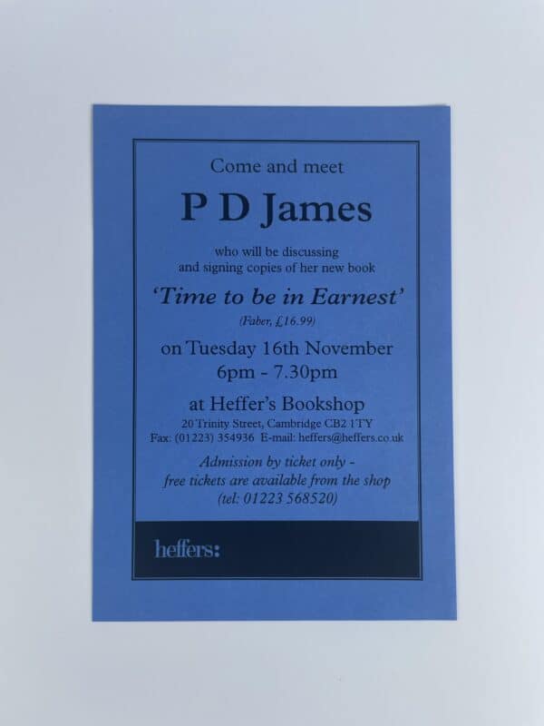pd james time to be earnest signed first ed4