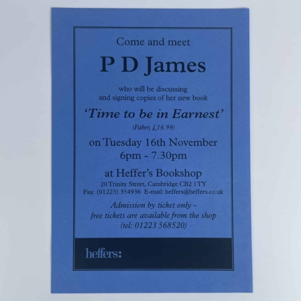 pd james time to be earnest signed first ed4