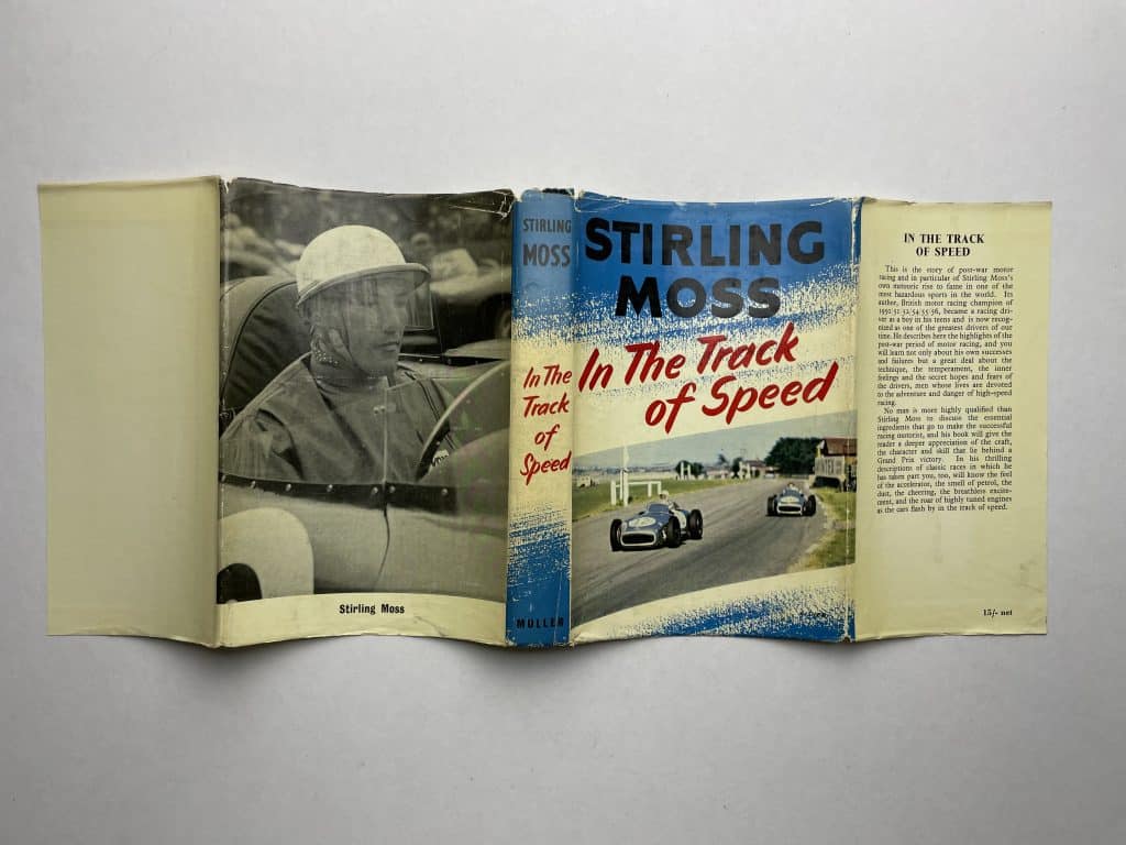 stirling moss in the track of speed signed 5