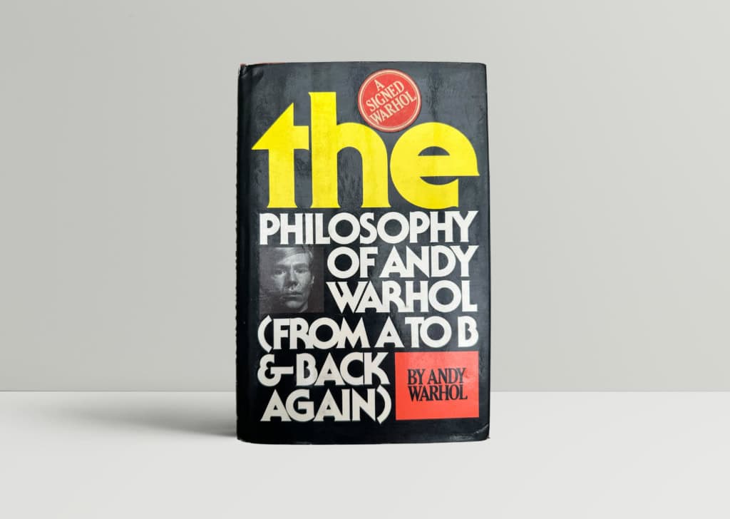 Andy Warhol - Philosophy of Andy Warhol - First Edition 1975 - SIGNED