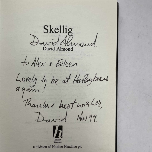 david almond skellig signed first edition2