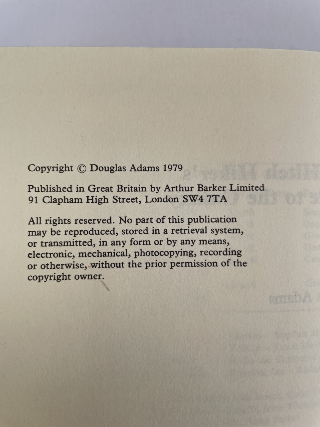 doughlas adams the hitch hikers guide to the galaxy first2