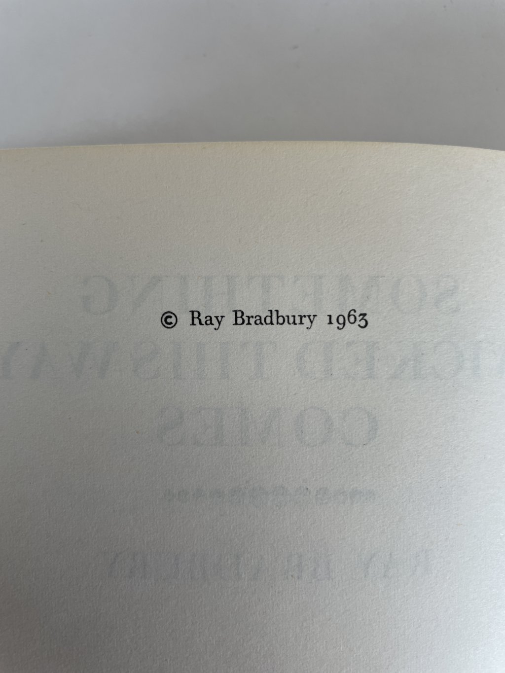 ray bradbury something wicked this way comes first edition2