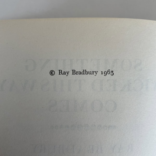 ray bradbury something wicked this way comes first edition2