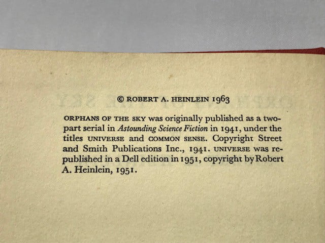 robert heinlein orphans of the sky first edition2