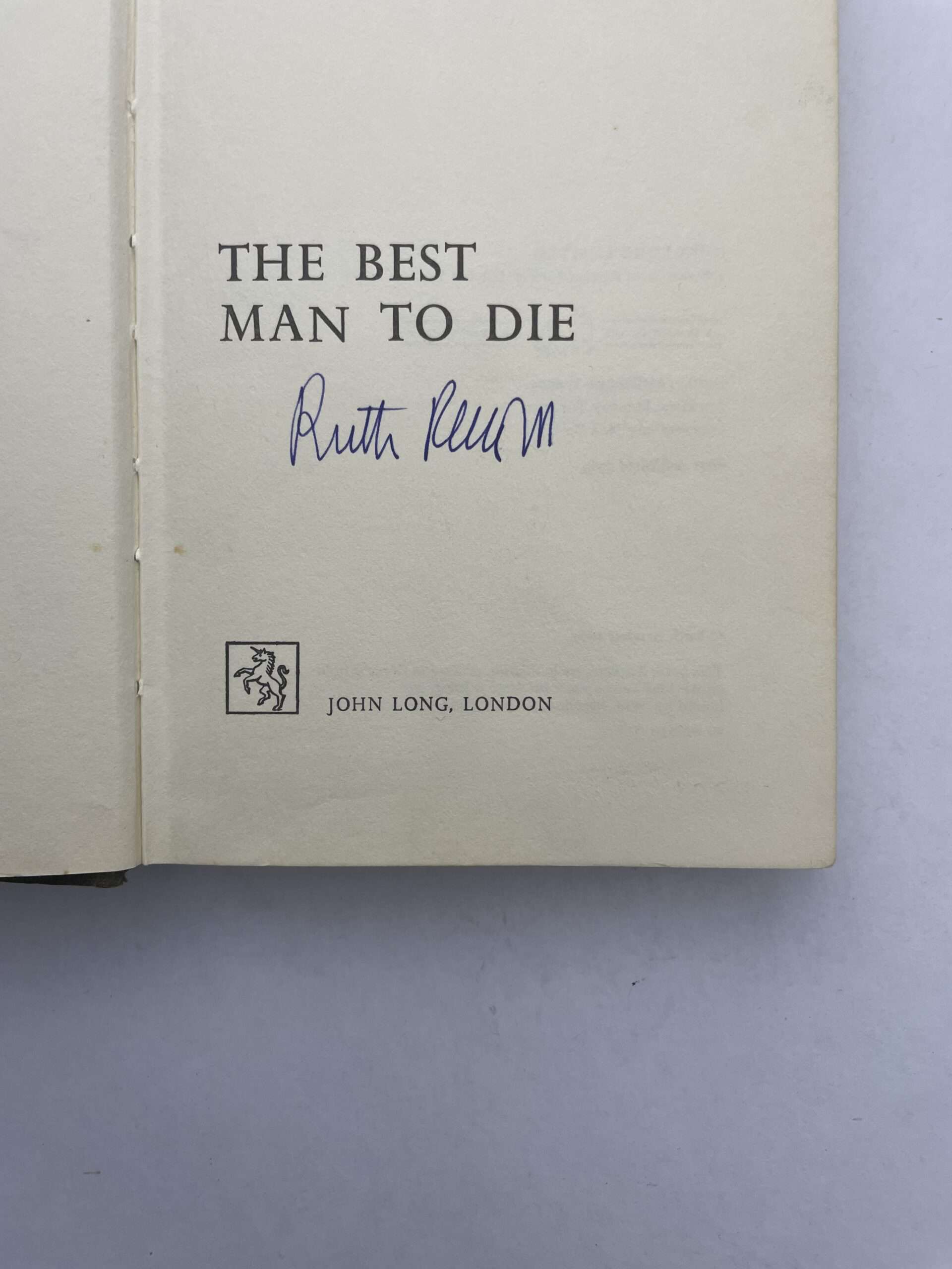 ruth rendell the best man to die signed2