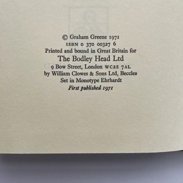 graham greene a sort of life first edi2