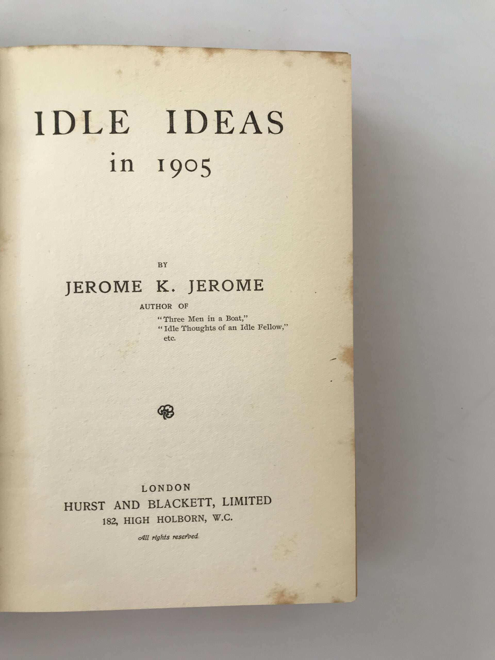 jerome k jerome ideal ideas in 1905 first edition2