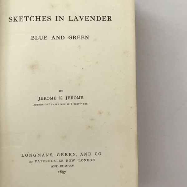 jerome k jerome sketches in lavender blue and green first edition2