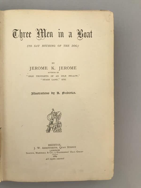 jerome k jerome three men in a boat on the bummel first editions3