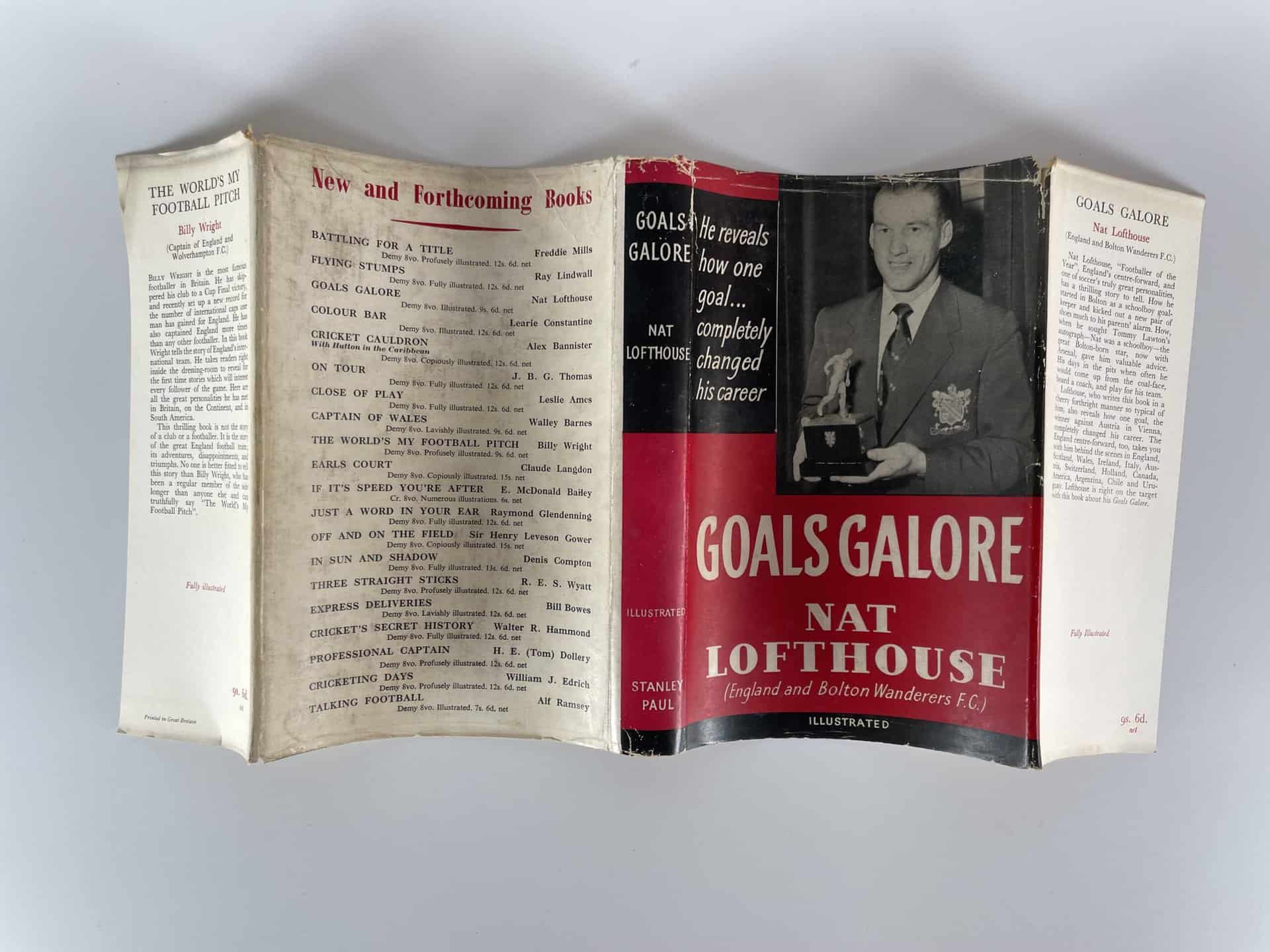 nat lofthouse goals galore multi signed first 6