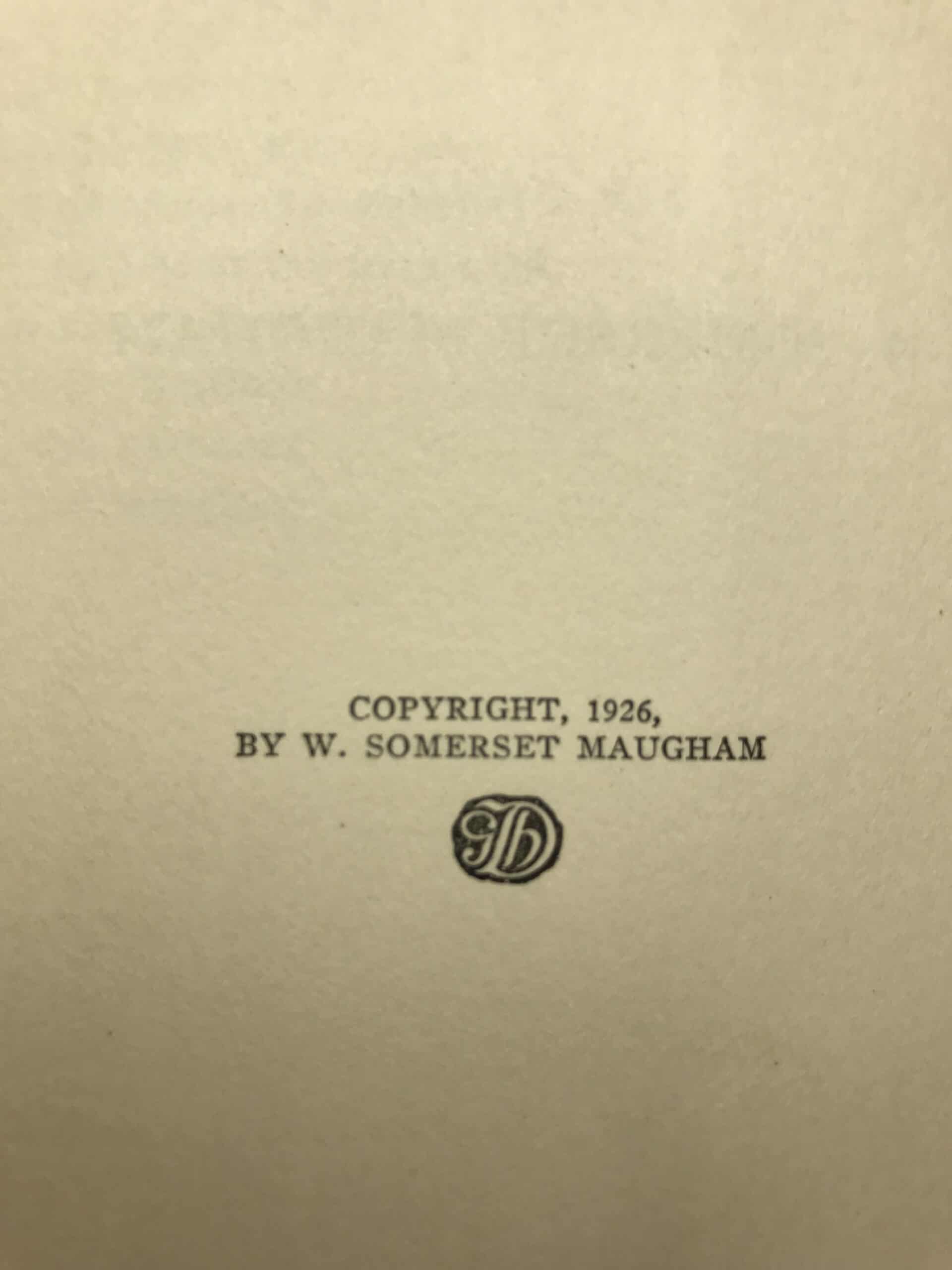w somerset maugham casuarina tree first edition2