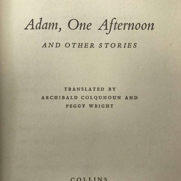 adam one afternoon italo calvino first edition3