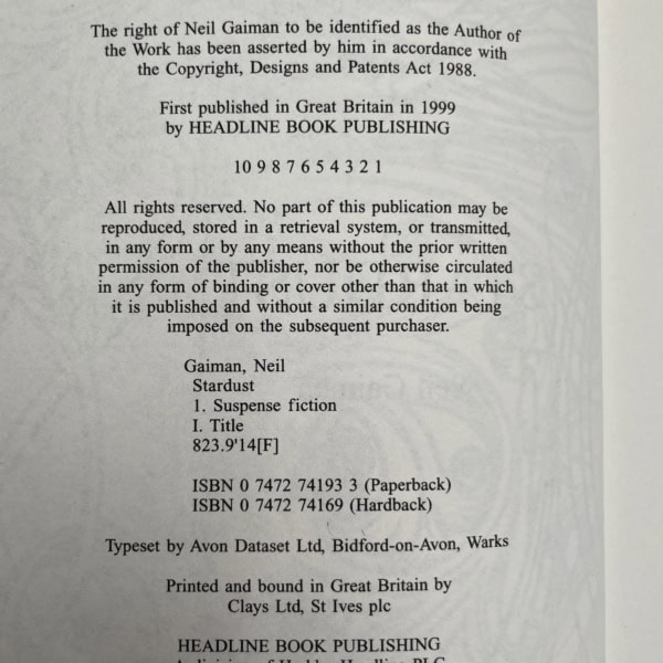 nail gaiman stardust signed first edition3