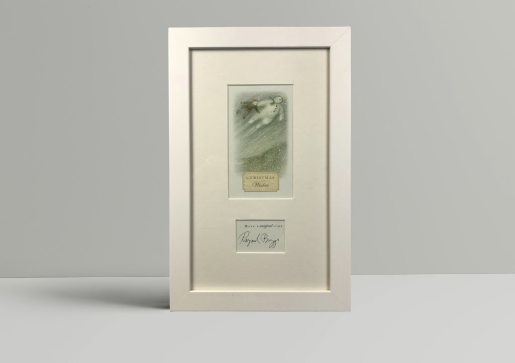 Raymond Briggs - The Snowman - Christmas Card - Framed - SIGNED