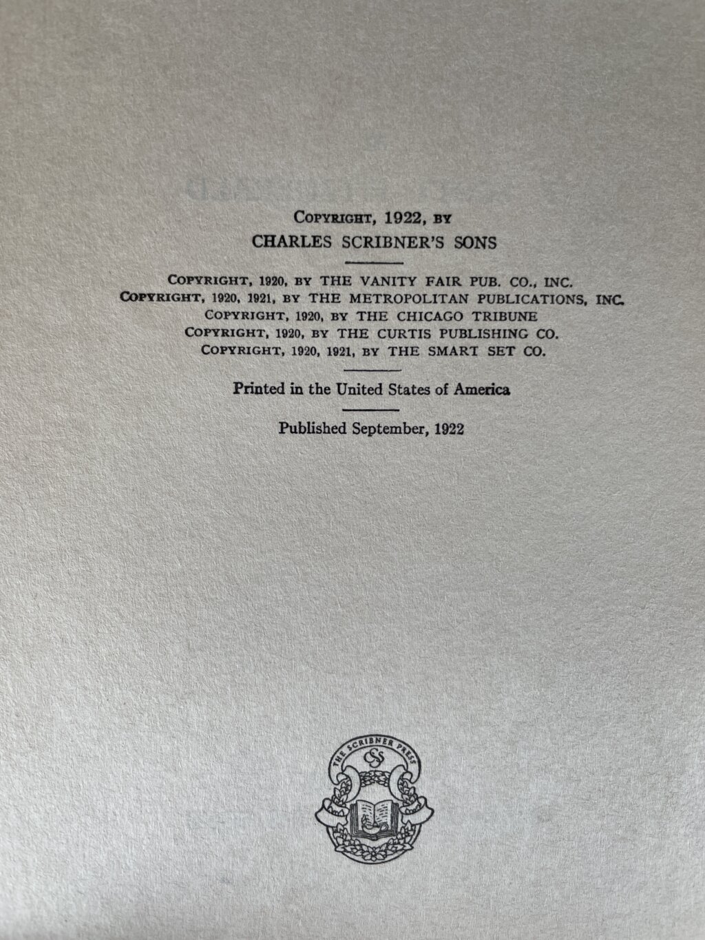 f scott fitzgerald tales of the jazz age first edition2