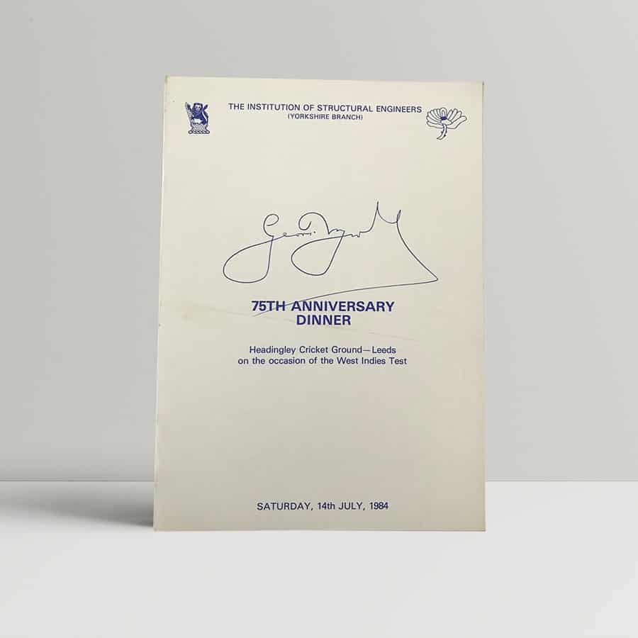 geoff boycott dinner menu signed1