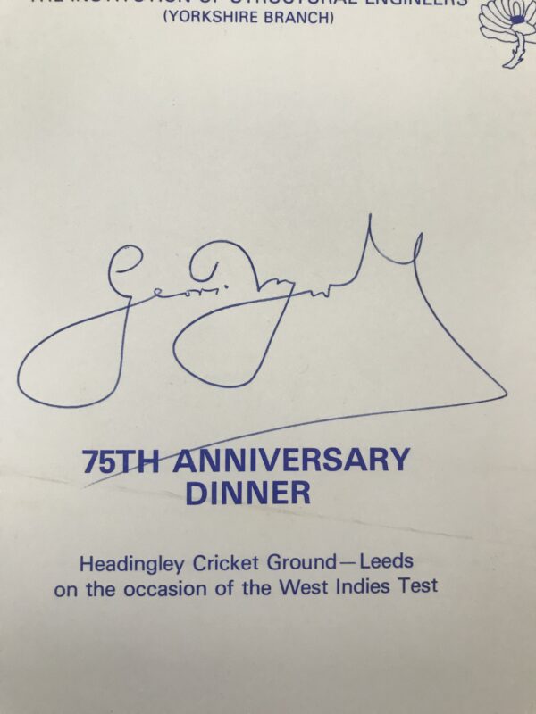 geoff boycott dinner menu signed2