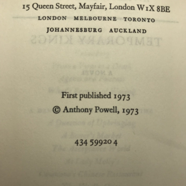 anthony powell temporary kings first edition2