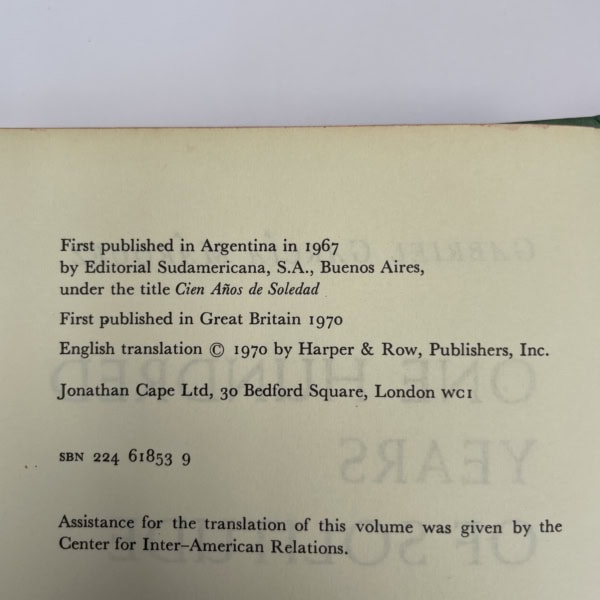 gabriel garcia marquez 100 years of solitude first2
