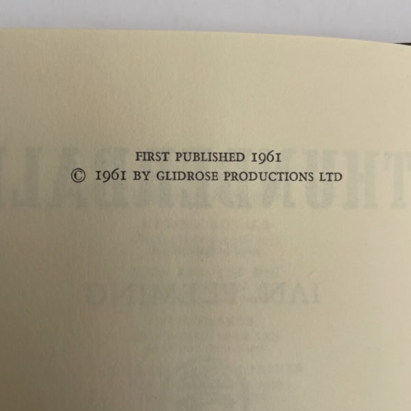 ian fleming thunderball first ed 2250 2
