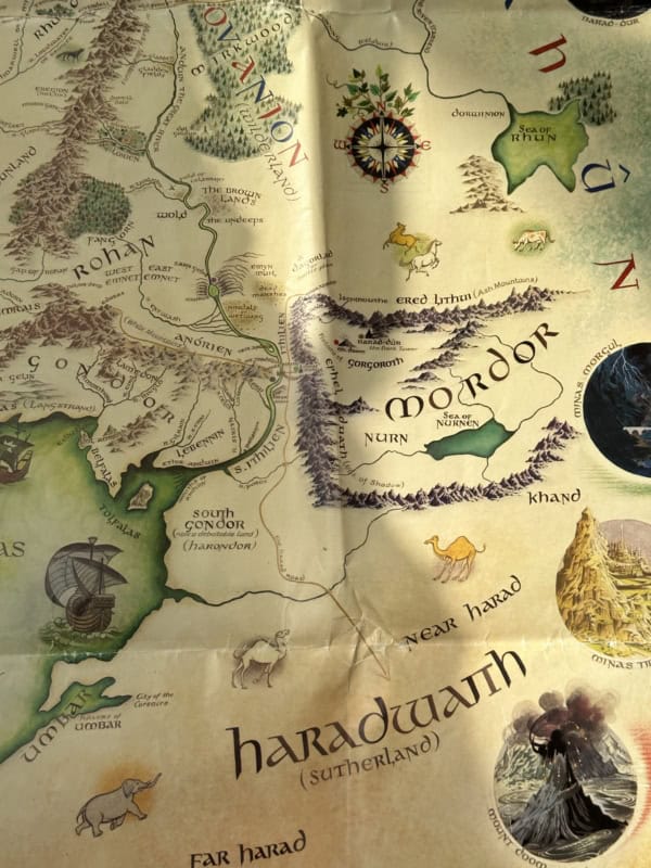 J R R Tolkien Map Of Middle Earth Pauline Baynes3