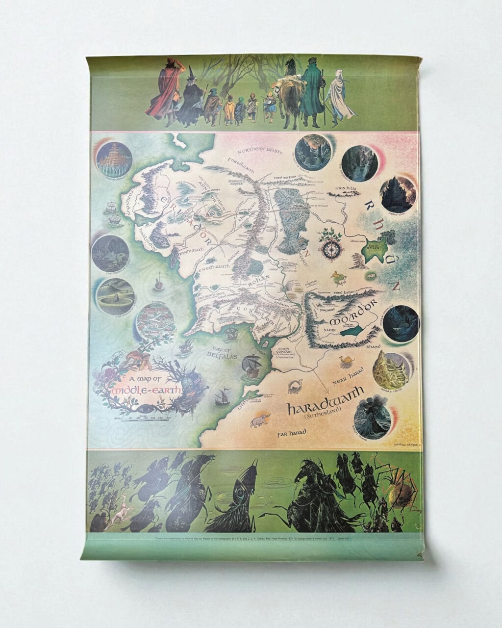 Tolkien Middle Earth Map Pauline Baynes