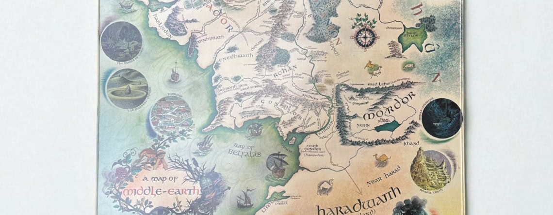 Tolkien Middle Earth Map Pauline Baynes