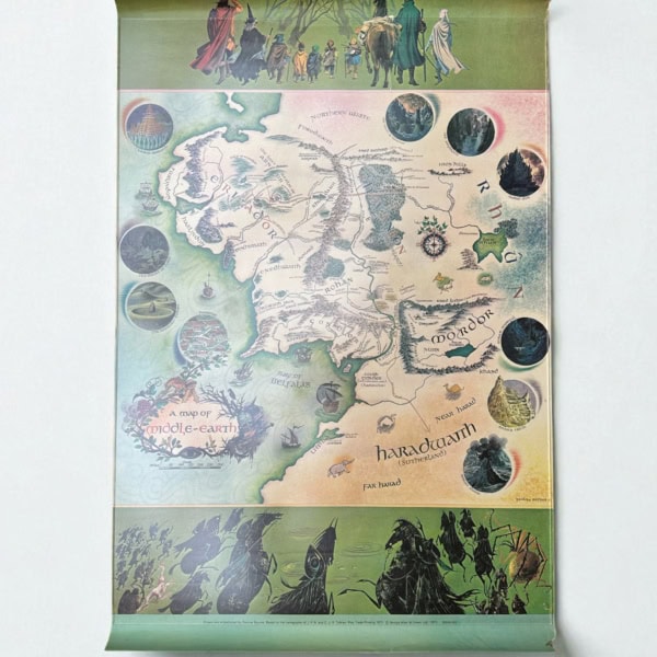 Tolkien Middle Earth Map Pauline Baynes