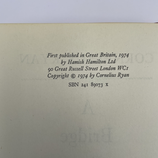 cornelius ryan a bridg to far first ed2