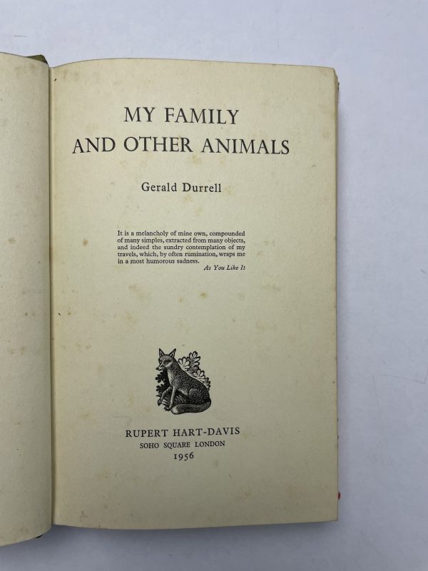 gerald durrell my family and other animals first ed2