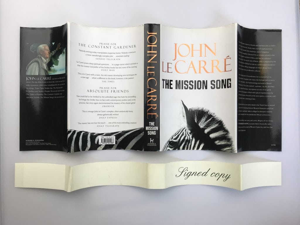 john le carre mission song signed first edition5