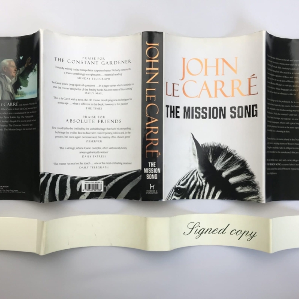 john le carre mission song signed first edition5