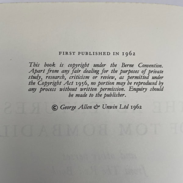 jrr tolkien the adventures of tom bombadil first2