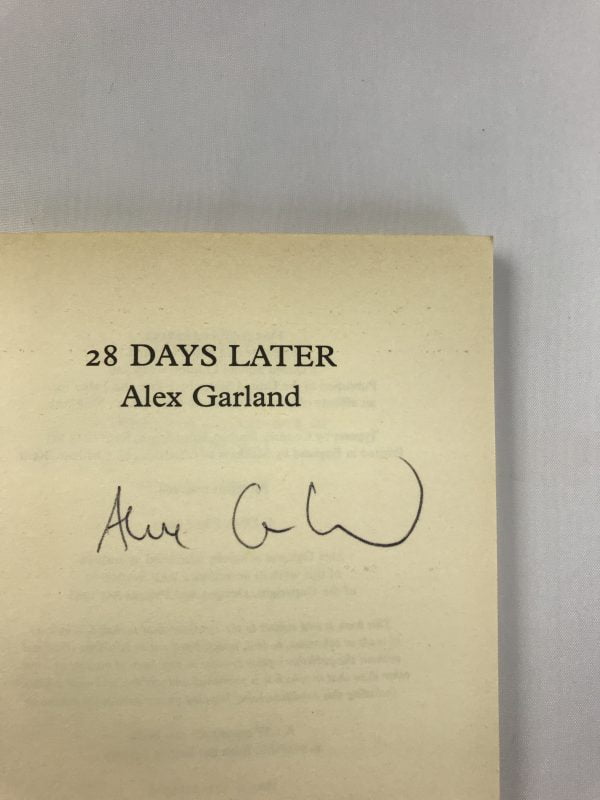 alex garland 28 days later signed first edition2