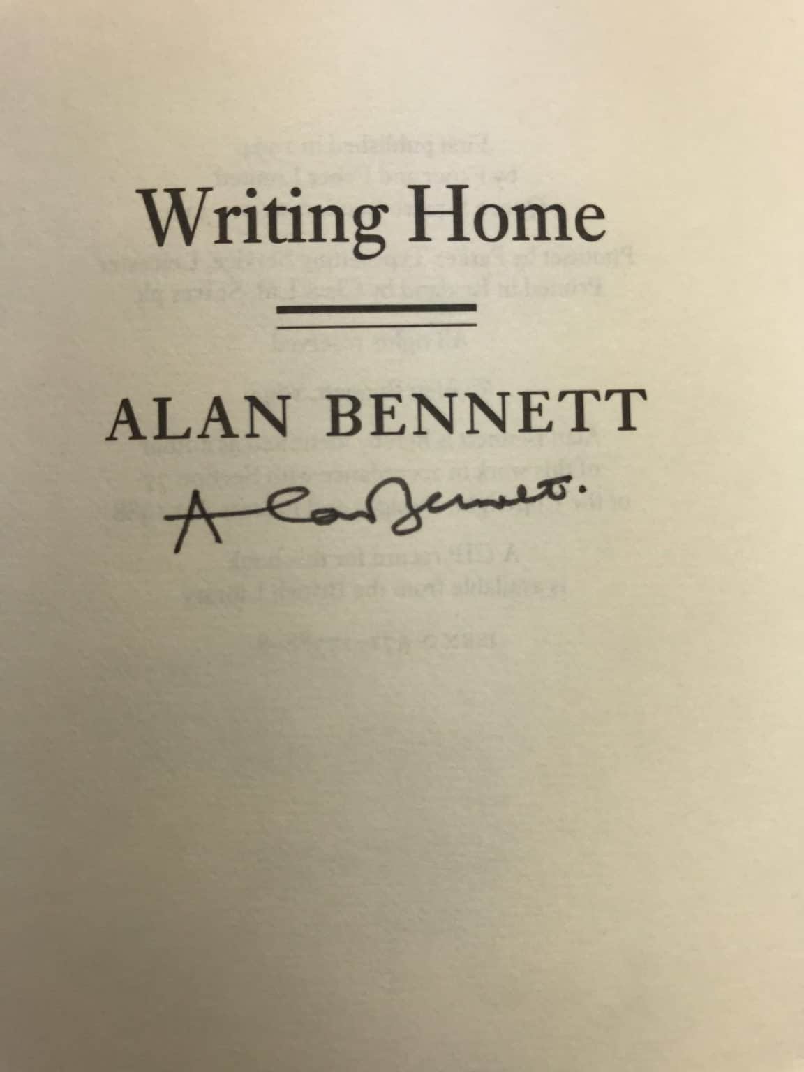 alan bennett writing home signed first ed2