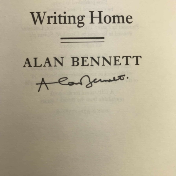 alan bennett writing home signed first ed2