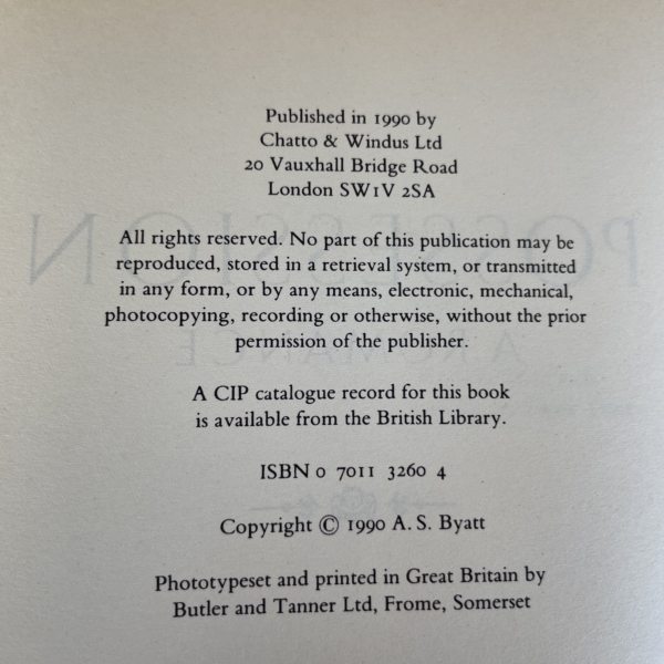 as byatt pessession first ed2