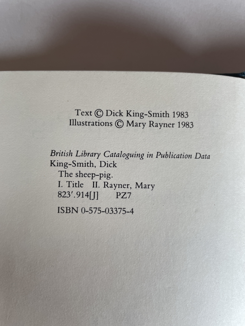 dick king smith the sheep pig first edition2