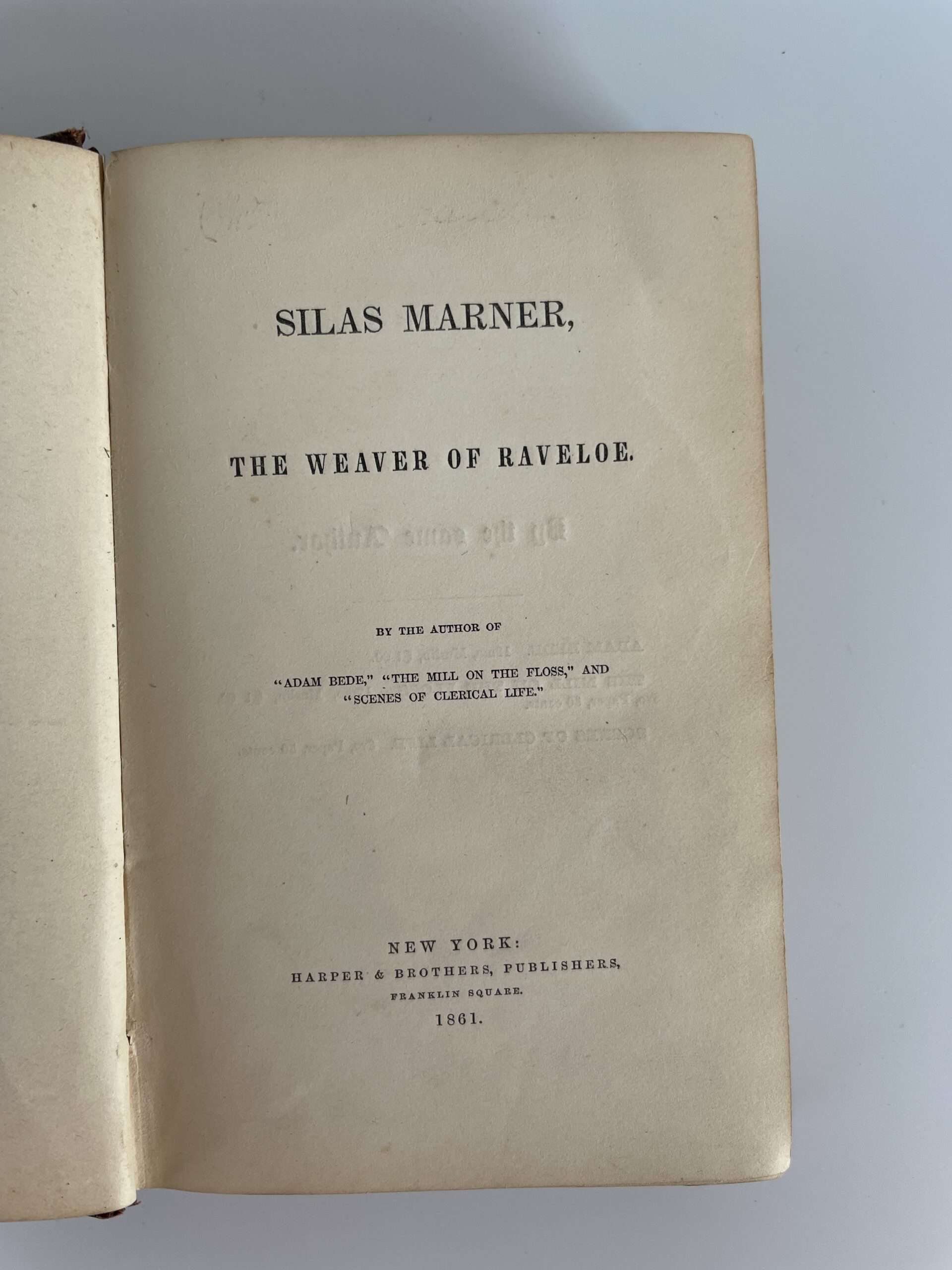 george eliot silas marner first edition2