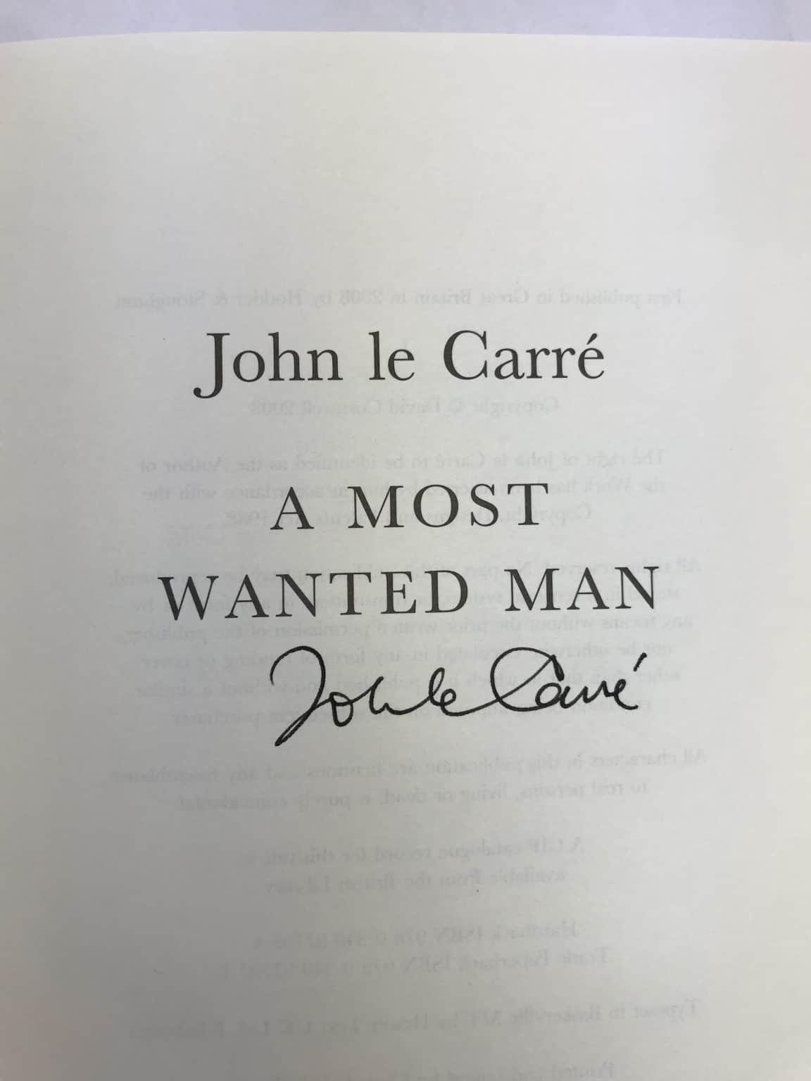 john le carre a most wanted man signed 1st ed2