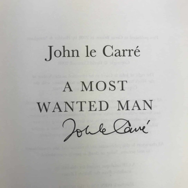 john le carre a most wanted man signed 1st ed2