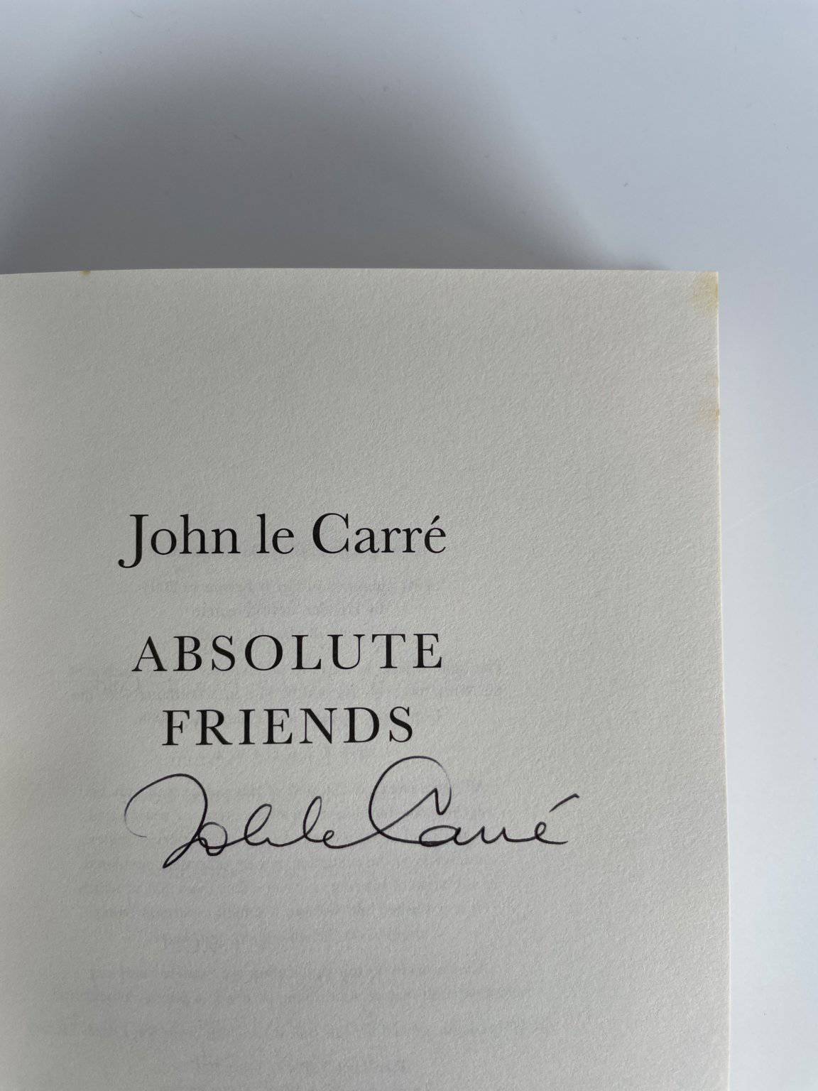 john le carre absolute friends signed first ed2